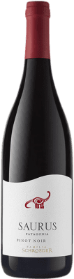 14,95 € Free Shipping | Red wine Schroeder Saurus I.G. Patagonia Patagonia Argentina Pinot Black Bottle 75 cl