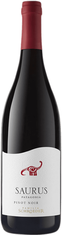 23,95 € Бесплатная доставка | Красное вино Schroeder Saurus I.G. Patagonia Patagonia Аргентина Pinot Black бутылка 75 cl