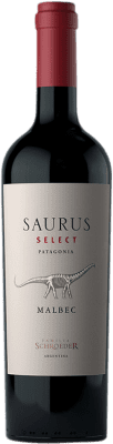 17,95 € Kostenloser Versand | Rotwein Schroeder Saurus Select I.G. Patagonia Patagonia Argentinien Malbec Flasche 75 cl