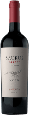 25,95 € Бесплатная доставка | Красное вино Schroeder Saurus Select I.G. Patagonia Patagonia Аргентина Malbec бутылка 75 cl