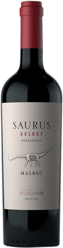 25,95 € Kostenloser Versand | Rotwein Schroeder Saurus Select I.G. Patagonia Patagonia Argentinien Malbec Flasche 75 cl