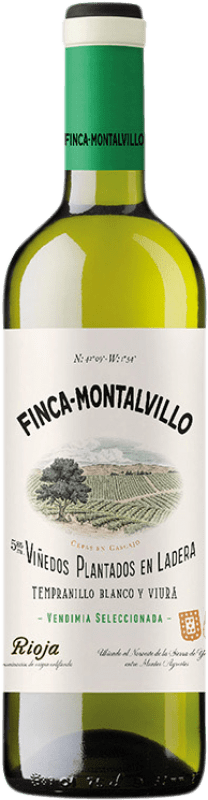 7,95 € Spedizione Gratuita | Vino bianco Finca Montalvillo Blanco D.O.Ca. Rioja La Rioja Spagna Viura, Tempranillo Bianco Bottiglia 75 cl