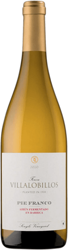 16,95 € Envio grátis | Vinho branco García de Lara Finca Villalobillos Fermentado en Barrica Pie Franco Crianza I.G.P. Vino de la Tierra de Castilla Castela-Mancha Espanha Airén Garrafa 75 cl