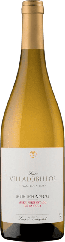 15,95 € Free Shipping | White Wine García de Lara Finca Villalobillos Pie Franco Barrel Fermented I.G.P. Vino de la Tierra de Castilla Castilla la Mancha Spain Airén 75 cl