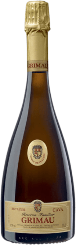 21,95 € Envoi gratuit | Blanc mousseux Grimau Familiar Réserve D.O. Cava Catalogne Espagne Macabeo, Xarel·lo, Chardonnay, Parellada Bouteille 75 cl