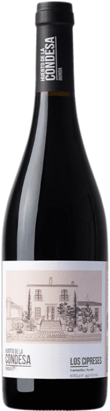 24,95 € Envío gratis | Vino tinto Huerto de la Condesa Los Cipreses D.O. Sierras de Málaga Andalucía España Syrah, Garnacha Botella 75 cl