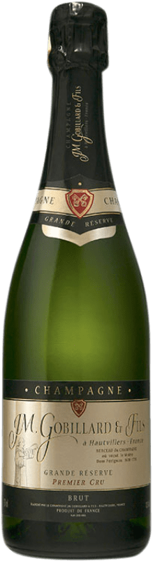 51,95 € Envio grátis | Espumante branco JM. Gobillard Premier Cru Grande Reserva A.O.C. Champagne Champagne França Pinot Preto, Chardonnay, Pinot Meunier Garrafa 75 cl