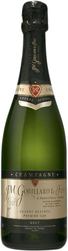 51,95 € 送料無料 | 白スパークリングワイン JM. Gobillard Premier Cru グランド・リザーブ A.O.C. Champagne シャンパン フランス Pinot Black, Chardonnay, Pinot Meunier ボトル 75 cl
