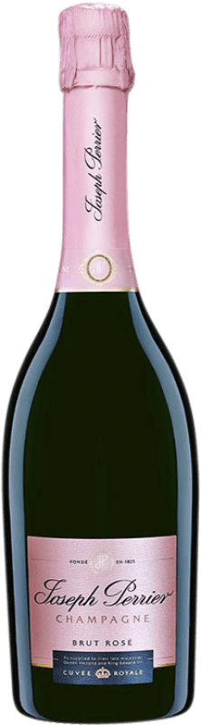 83,95 € Envio grátis | Espumante rosé Joseph Perrier Cuvée Royale Rosé A.O.C. Champagne Champagne França Pinot Preto, Chardonnay, Pinot Meunier Garrafa 75 cl