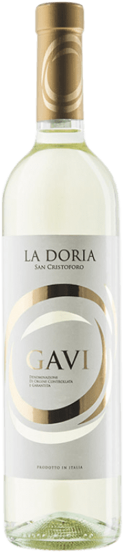 12,95 € Envio grátis | Vinho branco La Doria San Cristoforo D.O.C.G. Cortese di Gavi Piemonte Itália Cortese Garrafa 75 cl