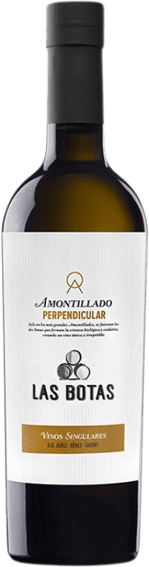 49,95 € Бесплатная доставка | Крепленое вино Las Botas Amontillado Perpendicular D.O. Jerez-Xérès-Sherry Андалусия Испания Palomino Fino бутылка Medium 50 cl