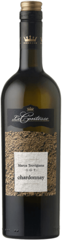 8,95 € Envio grátis | Vinho branco Le Contesse I.G.T. Marca Trevigiana Vêneto Itália Chardonnay Garrafa 75 cl