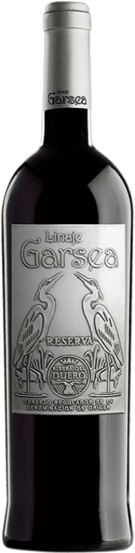 22,95 € Spedizione Gratuita | Vino rosso Linaje Garsea Riserva D.O. Ribera del Duero Castilla y León Spagna Tempranillo Bottiglia 75 cl