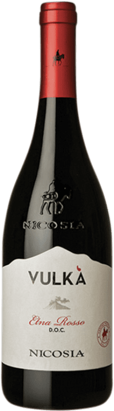 14,95 € Free Shipping | Red wine Nicosia Vulká Rosso D.O.C. Etna Sicily Italy Nerello Mascalese, Nerello Cappuccio Bottle 75 cl
