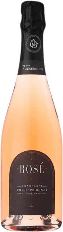 71,95 € Free Shipping | Rosé sparkling Philippe Gonet Rosé Brut A.O.C. Champagne Champagne France Pinot Black, Chardonnay Bottle 75 cl