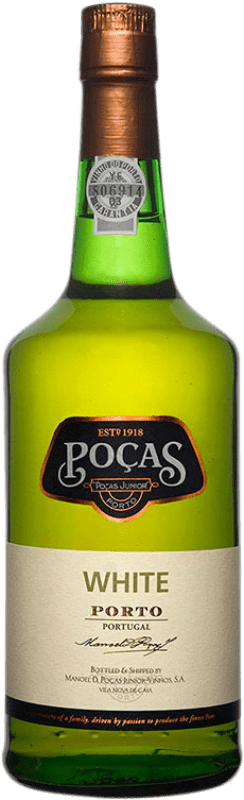 8,95 € Envio grátis | Vinho Generoso Fortificado Poças Júnior White I.G. Porto Porto Portugal Malvasia, Códega, Rabigato, Viosinho Garrafa 75 cl