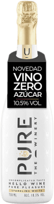 16,95 € Spedizione Gratuita | Spumante bianco Pure Blanco D.O.C. Piedmont Piemonte Italia Chardonnay, Pinot Meunier Bottiglia 75 cl