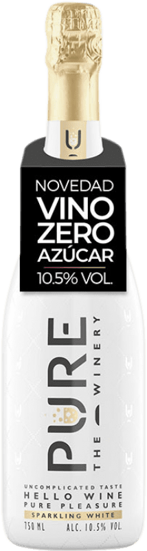 16,95 € Envío gratis | Espumoso blanco Pure Blanco D.O.C. Piedmont Piemonte Italia Chardonnay, Pinot Meunier Botella 75 cl