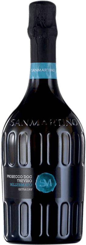 9,95 € 送料無料 | 白スパークリングワイン San Martino Millesimato 余分な乾燥 D.O.C. Prosecco イタリア Glera ボトル 75 cl
