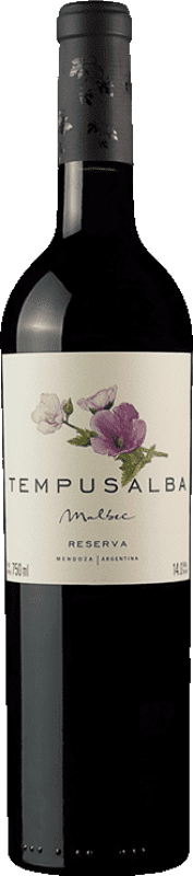 21,95 € Spedizione Gratuita | Vino rosso Tempus Alba Riserva I.G. Mendoza Mendoza Argentina Malbec Bottiglia 75 cl