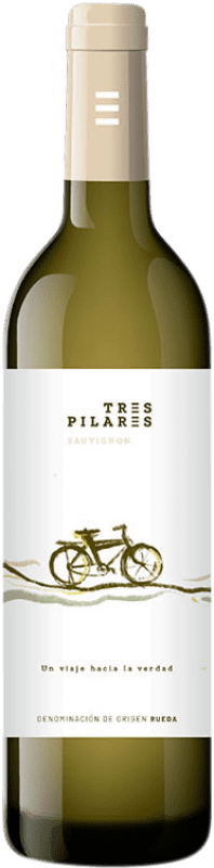 11,95 € Kostenloser Versand | Weißwein Tres Pilares D.O. Rueda Kastilien und León Spanien Sauvignon Flasche 75 cl