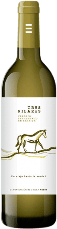 12,95 € Бесплатная доставка | Белое вино Tres Pilares Ферментировано в бочке D.O. Rueda Кастилия-Леон Испания Verdejo — Вердехо Бутылка 75 cl
