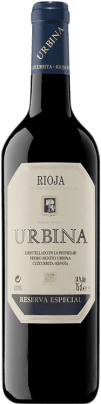 29,95 € Free Shipping | Red wine Urbina Especial Reserve D.O.Ca. Rioja The Rioja Spain Tempranillo Bottle 75 cl