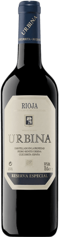 34,95 € 免费送货 | 红葡萄酒 Urbina 特别 珍藏 D.O.Ca. Rioja 拉里奥哈 西班牙 Tempranillo — 丹魄 75 cl