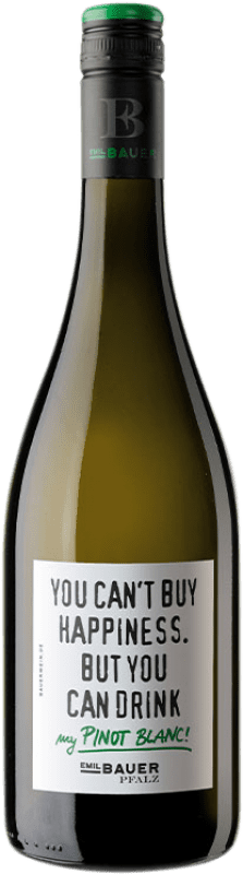 11,95 € Free Shipping | White Wine Emil Bauer Happy Q.b.A. Pfälz Rheinhessen Germany Pinot Blanc 75 cl