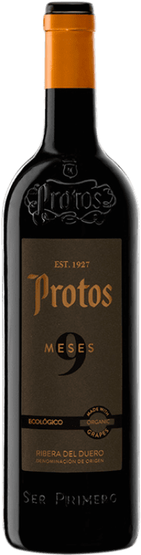 17,95 € Free Shipping | Red wine Protos 9 Meses Ecológico D.O. Ribera del Duero Castilla y León Spain Tempranillo Bottle 75 cl