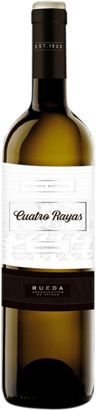 10,95 € Spedizione Gratuita | Vino Bianco Cuatro Rayas Vendimia Nocturna — Vendemmia Notturna D.O. Rueda Castilla y León Spagna Sauvignon Bottiglia 75 cl