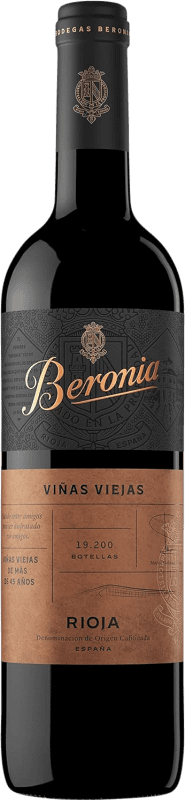 19,95 € Бесплатная доставка | Красное вино Beronia VV Viñas Viejas — Старые лозы D.O.Ca. Rioja Ла-Риоха Испания Tempranillo — Темпранильо 75 cl
