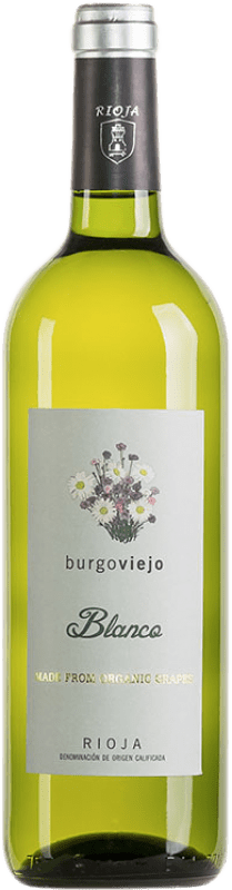 7,95 € Бесплатная доставка | Белое вино Burgo Viejo Blanco Organic D.O.Ca. Rioja Ла-Риоха Испания Viura, Tempranillo White бутылка 75 cl