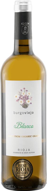 9,95 € Envio grátis | Vinho branco Burgo Viejo Blanco Organic D.O.Ca. Rioja La Rioja Espanha Viura, Tempranillo Branco Garrafa 75 cl