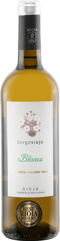 9,95 € Spedizione Gratuita | Vino bianco Burgo Viejo Blanco Organic D.O.Ca. Rioja La Rioja Spagna Viura, Tempranillo Bianco Bottiglia 75 cl