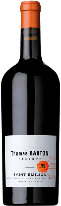 21,95 € Бесплатная доставка | Красное вино Barton & Guestier Thomas Barton Резерв A.O.C. Saint-Émilion Aquitania Франция Merlot, Cabernet Franc бутылка 75 cl