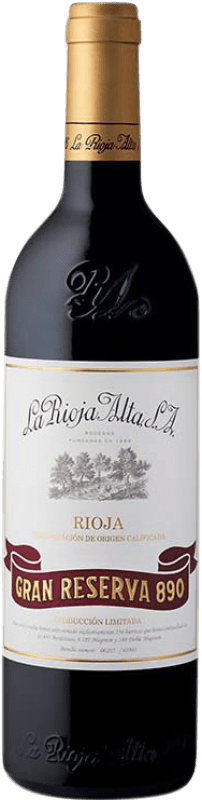 257,95 € Envío gratis | Vino tinto Rioja Alta 890 Gran Reserva D.O.Ca. Rioja La Rioja España Tempranillo, Graciano, Mazuelo Botella 75 cl