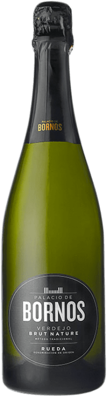 13,95 € Envío gratis | Espumoso blanco Palacio de Bornos Brut Nature D.O. Rueda Castilla y León España Verdejo Botella 75 cl