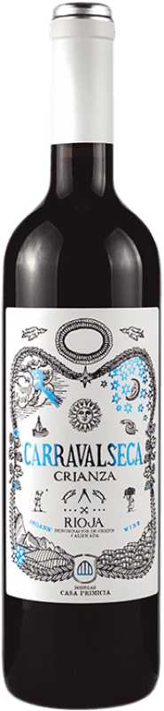 13,95 € Free Shipping | Red wine Casa Primicia Carravalseca Aged D.O.Ca. Rioja Basque Country Spain Tempranillo Bottle 75 cl
