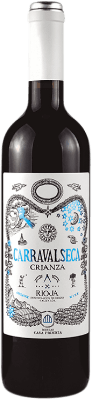 18,95 € Envío gratis | Vino Tinto Casa Primicia Carravalseca Crianza D.O.Ca. Rioja País Vasco España Tempranillo Eco Ecológico Botella 75 cl