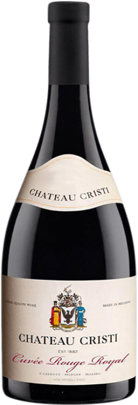 54,95 € Envío gratis | Vino tinto Château Cristi Cuvée Rouge Royal Valul Lui Traian Rumanía Merlot, Cabernet Sauvignon, Malbec Botella 75 cl