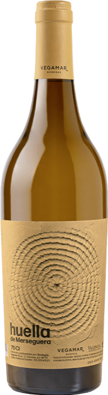 13,95 € Envio grátis | Vinho branco Vegamar Huella D.O. Valencia Comunidade Valenciana Espanha Merseguera Garrafa 75 cl