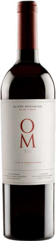 29,95 € 送料無料 | 赤ワイン Oliver Moragues OM 500 I.G.P. Vi de la Terra de Mallorca マヨルカ島 スペイン Syrah — シラー, Cabernet Sauvignon — カベルネ・ソーヴィニヨン, Callet — カレット, Mantonegro — マントネグロ Eco — エコ ビオ オーガニック 75 cl