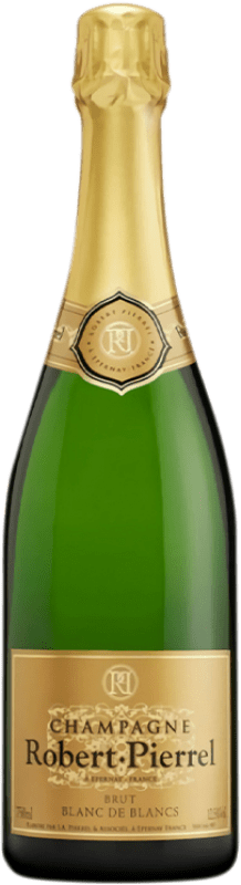 46,95 € 送料無料 | 白スパークリングワイン Robert Pierrel. Blanc de Blancs Brut A.O.C. Champagne シャンパン フランス Chardonnay ボトル 75 cl