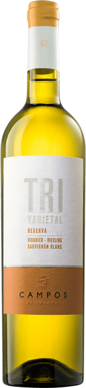 27,95 € Бесплатная доставка | Белое вино Campos de Solana Tri Varietal Резерв Боливия Viognier, Sauvignon White, Riesling бутылка 75 cl