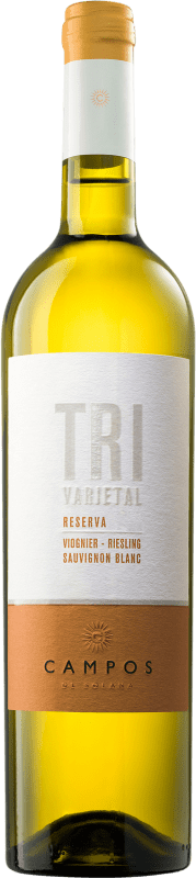 28,95 € Free Shipping | White wine Campos de Solana Tri Varietal Reserve Bolivia Viognier, Sauvignon White, Riesling Bottle 75 cl