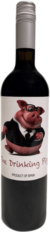 7,95 € Kostenloser Versand | Rotwein La Legua The Drinking Pig I.G.P. Vino de la Tierra de Castilla y León Kastilien und León Spanien Tempranillo Flasche 75 cl