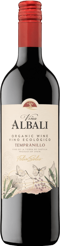 8,95 € 免费送货 | 红葡萄酒 Félix Solís Viña Albali I.G.P. Vino de la Tierra de Castilla 卡斯蒂利亚 - 拉曼恰 西班牙 Tempranillo — 丹魄 Organic — 有机 瓶装 75 cl