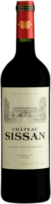10,95 € Бесплатная доставка | Красное вино Château Sissan A.O.C. Cadillac Aquitania Франция Merlot — Мерло, Cabernet Sauvignon — Каберне Совиньон 75 cl