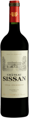9,95 € Spedizione Gratuita | Vino rosso Château Sissan A.O.C. Cadillac Aquitania Francia Merlot, Cabernet Sauvignon Bottiglia 75 cl